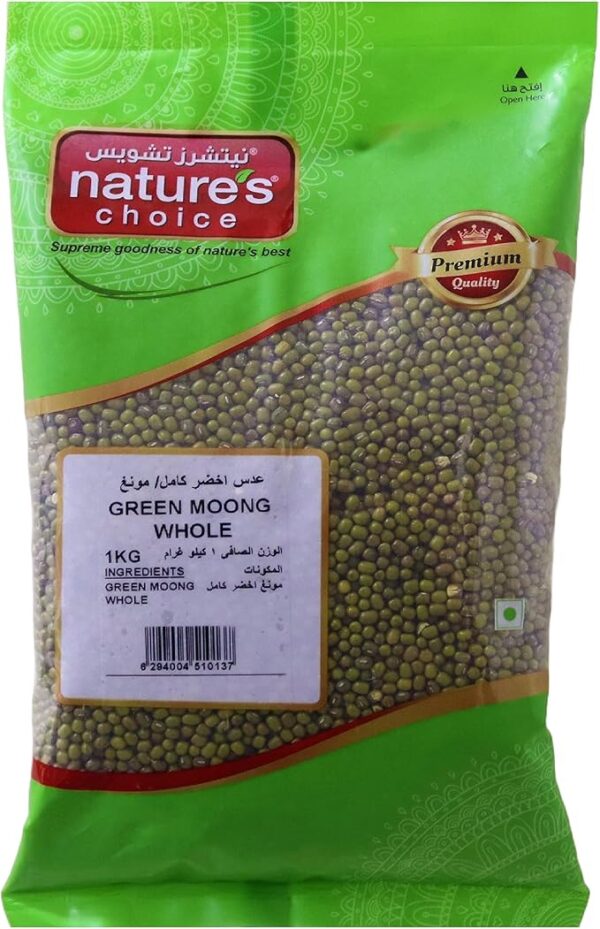 Natures Choice Green Moong Whole, 1 Kg